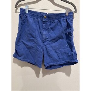 Vintage Ocean Pacific OP Cotton Shorts Medium (28in) Blue 4" Inseam USA 80's‎